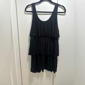 Black ruffle dress